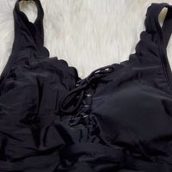 NWT Kona Sol Black Tummy Control 1pc Swimsuit - Size 14W - Picture 2 of 6